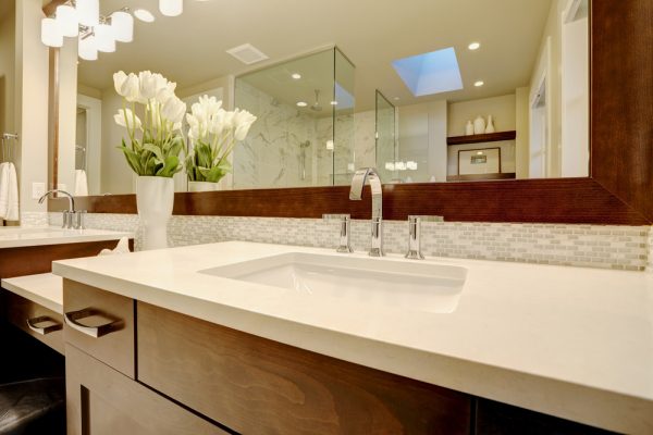 Grey Bathroom Marble Vanity Tops
